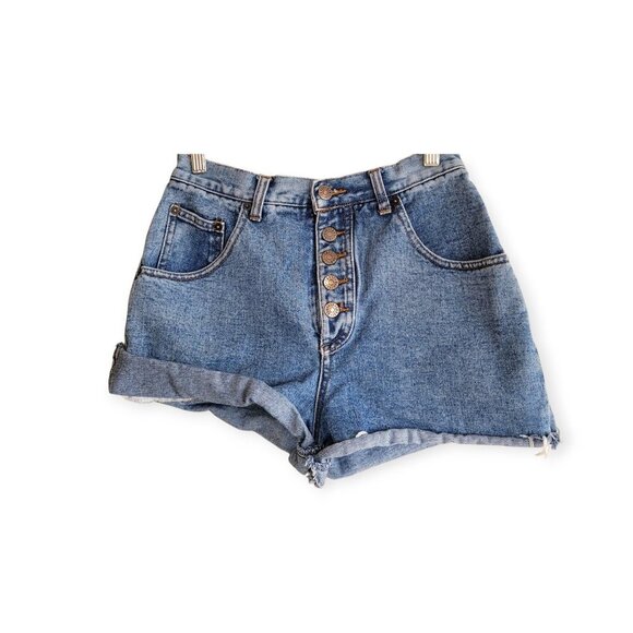 Vintage **Rampage Denim Shorts** Midwash Y2K **Button-Fly** Size 2 - Picture 9 of 9